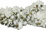 Quartz Crystal Cluster with Golden Chalcopyrite - China #205523-3